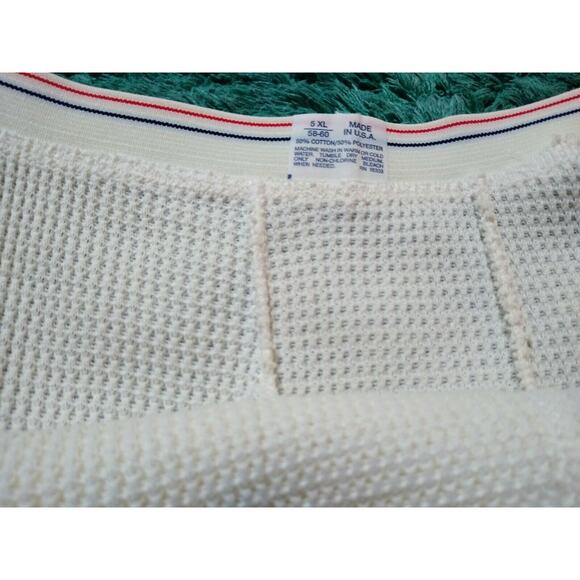 Vintage Unbranded Long Underwear Pants 50/50 Mens 5XL 58-60 USA Red White Blue - Picture 3 of 6